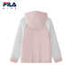 FILA children's clothing jacket 2026 spring new style girls' outdoor sports hooded top for middle and large children red pink-PK 130