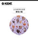 ENT Kent portable makeup mirror beauty mirror cute folding double-sided female LED with light adjustable small round mirror purple