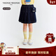 Teenie Weenie Kids 26 years new girls cotton solid color denim pleated skirt pants denim color 110 cm