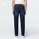 HAZZYS Men's 26 Spring New Cool/Antibacterial Men's Pants Straight Casual Pants Long Pants Jeans Men's Light Navy LN 32 (175/78A)