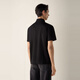 Zegna men's spring and summer new black cotton short-sleeved Polo shirt black 46 (XS/S)