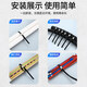 Stainless steel cable tie 304 spray-coated stainless steel cable tie self-locking 4.8MM/8MM marine cable tie metal anti-rust wire harness spray-coated 8MM*800MM 100 pieces per pack