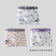 ABJA children's underwear, boys and adolescent underwear, ice silk boxer shorts, development period, summer student baby underwear 6-12 2566 light blue stripes-3 pack, one size fits all, M size recommended weight 75-90Jin Jin equals 0.5 kg