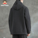 Paul Frank Polar Fleece Jacket Men's Winter Thick Warm Hooded Jacket Men's Trendy Top Men's Dark Gray XL