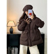 Playboy (PLAYBOY) 2026 Winter New White Duck Down Short Bread Jacket Women Korean Style Loose Thickened Waist Hooded Down Jacket Official Flagship Milky White S Suitable for 80-125 Jin Jin equals 0.5 kg