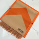 Hermès Herringbone Cashmere Scarf Unisex New Year Gift for Men and Women Camel H259065S-01
