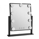 Mirror insled make-up mirror with light bulb mirror girls dormitory desktop large intelligent supplementary light desktop 9 light bulbs three-color light + stepless dimming (cool black plug-in model)