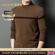NOSSKISS luxury high-end brand men's pure wool sweater men's 2025 new half turtleneck trendy casual striped sweater Yunwa Gray M 170