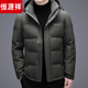 Hengyuanxiang пуховик мужской среднего возраста короткая куртка утепленная повседневная теплая зимняя куртка на гусином пуху утолщенная военная зеленая M 170