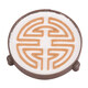 Shantou Lincun brass Su Gong three-legged furnace sealing furnace household ring fumigation furnace sandalwood furnace antique copper color enlarged 9 cm round gray pressure