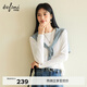 Eveli (eifini) Jiang Xin endorses Tencel wool upgraded soft elastic collar long-sleeved T-shirt for women 2025 autumn new top white M