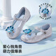 Carter Rabbit Children's Leather Shoes Girls 2026 Spring New Product Baby Single Shoes Crystal Shoes Girls Elsa Princess Shoes Crystal Blue 25 Inner Length Approximately 16.0cm Foot Length Approximately 14.8-15.4cm