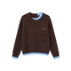 Mt Haiyan Keluli winter retro style contrast collar sweater comfortable lazy design sweater women's top