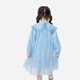 Xiaoyinman children's clothing girls' new Chinese style dress with button stand collar 26 spring Chinese style mesh skirt for children and middle-aged children blue 105