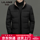 利郎（LILANZ）冬季立领羽绒服男士休闲短款外套中年白鸭绒修身加厚保暖男装上衣 黑色 L