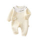 JOYNCLEON baby autumn and winter three-layer warm jumpsuit for men and women, baby clothes, cotton clothespins, outdoor clothing, rompers, off-white, 52cm, 0-1 months, recommended weight 2-3.4kg