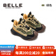 Belle Children's Shoes Children's Sports Shoes Autumn and Winter New Warm Cotton Shoes Outdoor Soft Sole Anti-Slip Boys Casual Running Shoes BL5515 Green 29