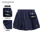 Teenie Weenie Kids 26 years new girls cotton solid color denim pleated skirt pants denim color 110 cm