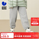 Mini Bala mini parent-child parent-child clothing for boys and girls loose basic sports pants light gray 00205 140