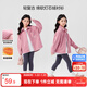 Zuoxi Girls' Shirt Plus Velvet Children's Retro Thickened 2025 New Girls' Polar Fleece Thermal Shirt Pink 140
