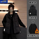 Li Rengui Vest for Men and Women Same Style Spring and Autumn New Stand Collar Loose Sleeveless Thickened Jacket Men's Matching Velvet Hooded Sweatshirt Plus Velvet Apricot Vest + Black Hooded Sweatshirt XL