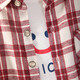 October Mommy (octmami) 2-piece children's shirt long-sleeved white T-shirt boys and girls infant children's clothing plaid jacket burgundy 110