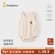 Tongtai (TONGTAI) baby sleeveless coverall summer thin pure cotton newborn onesie casual outing romper, apricot 66cm