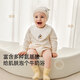 Wei Shi Muni baby long-sleeved bodysuit spring and autumn baby warm jumpsuit baby clothes type a boneless khaki rose pink 59cm