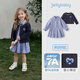 JELLYBABY college style jacket plaid skirt two-piece set 26 new spring style girls skirt combination fashionable middle child