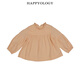 Happyology British girls' shirt long-sleeved linen children's clothing baby autumn top children's shirt