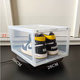 Yusenyi jrs same style transparent large size sneakers magnetic suction door shoe box hard acrylic storage box vertical opening anti-oxidation tide box 10 black magnetic suction vertical style inner height about 19.8cm 36x28x22cm 36 36x28x22cm