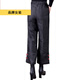 ROMON New Chinese Style Chinese Style Down Cotton Pants New Year Women's Large Size Thickened Women's Pants Wide Leg Pants Straight Leg Loose Flesh Covering Pants Black 1611 M Recommended 100Jin Jin is equal to 0.5kg