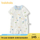 Balabala shopping mall same style baby jumpsuit boys romper 2025 new summer clothes fashionable and cute white tone 00311 90cm