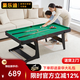 Holladi billiard table table tennis table two-in-one small foldable children's billiard table for boys' birthday and New Year's gift 160cm black leather model - wheeled single function foldable
