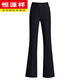 Hengyuanxiang outer cotton trousers for women in autumn and winter new style middle-aged mothers warm silk thickened trousers high waist slim black bootcut trousers black velvet style XL 2 feet 2/29 size (110-120 Jin Jin is equal to 0.5 kg)