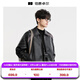 Piaget Zall Fashion Color Block Faux Leather Jacket Men's 2025 Autumn New Commuting Leather Jacket Coat Men E531422 Moon Night Black S (165)
