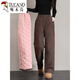 Woodpecker (TUCANO) straight down pants women's outer wear winter 2026 new thickened brown mother's cold and windproof northeastern cotton pants for the elderly card color one size fits all 2796-105Jin Jin is equal to 0.5 kg