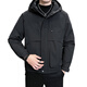 Jeanswest Jeanswest Men's Workwear Hooded Warm Cotton Jacket Winter New Product Fashionable Men's Cotton Jacket LR Black 2010 M 165/84A