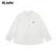 M.Latin Shopping mall same style M.Latin children's shirt 26 spring new style long-sleeved shirt for girls and boys, semi-bleached 130