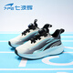 Qibohui (7-PE) boys' shoes, mesh breathable 2026 spring new youth lightweight running shoes, middle and older children's sports shoes, double mesh, white/haze blue 34
