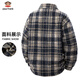 Big mouth monkey (paul frank) plaid woolen jacket men's autumn and winter new loose thickened warm casual lapel shirt style jacket