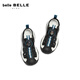 Belle Breathable Hollow Sandals Children's Shoes 2026 Summer New Shopping Mall Casual Sports Sandals V6226B66 Black 29