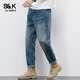 Baleno S&K series American trendy brand retro jeans autumn and winter new casual versatile slim men's trousers