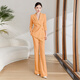 BAFEIYA high-end suit jacket, female professional host, fashionable temperament, business OL, socialite, capable medical beauty consultation in autumn and winter, off-white suit + bell-bottom pants M