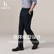 HAZZYS men's autumn and winter twill straight trousers brushed lining warm casual pants for men ATDZP0BDP61 dark navy DN 34 (175/82A)