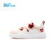 361 Shopping mall same style children's shoes girls sports sneakers 2026 spring new big children's fashionable casual bread shoes feather white/peach juice pink/rich red 33