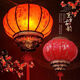 Xushansi LED light-emitting traditional New Year red hanging lantern outdoor balcony housewarming waterproof customized sheepskin lantern Cool Pear Latest plug-in model Free LED light + 2 meters light cord + Chinese knot Round 60# (diameter 60cm) embroidered peony High quality double layer one pack