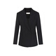 Langzi French wool commuter professional suit jacket new black short suit formal temperament winter new style black 3 M