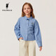 POLOWALK children's clothing girls' long-sleeved shirt 2026 new girls' long-sleeved shirt blue 130 cm