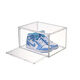 Yusenyi acrylic transparent shoe box sneaker storage display box magnetic drawer-type plastic folding shoe cabinet shoe wall horizontal fully transparent side opening magnetic shoe box 14 34x26x19cm